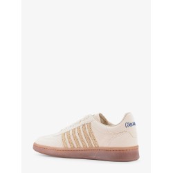 Boxer Dsquared2 Summer Lovers canvas and natural rafia sneakers