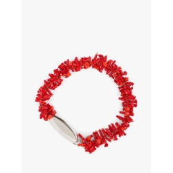 Glass and metal necklace