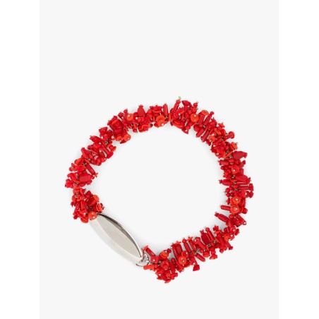 Glass and metal necklace