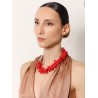 Glass and metal necklace
