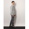 Single-breasted linen blend blazer