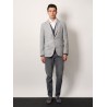 Single-breasted linen blend blazer
