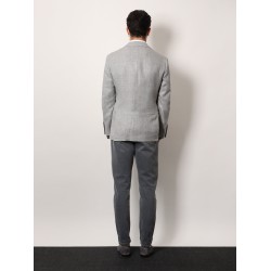 Single-breasted linen blend blazer