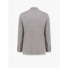Single-breasted linen blend blazer