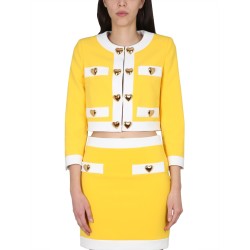 HEART BUTTONS CREPE JACKET