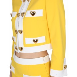HEART BUTTONS CREPE JACKET