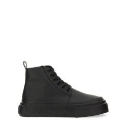 LEATHER LACE-UP SNEAKER