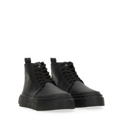 LEATHER LACE-UP SNEAKER