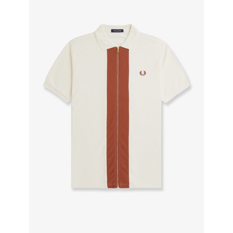 Cotton polo shirt with zip