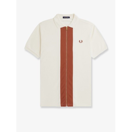 Cotton polo shirt with zip