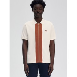 Cotton polo shirt with zip
