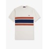 Cotton T-shirt with striped motif