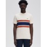 Cotton T-shirt with striped motif