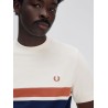 Cotton T-shirt with striped motif