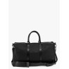 Nylon duffle bag with leather inserts