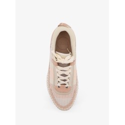 Nama low-top mesh sneakers with suede inserts