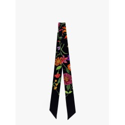 Gucci Flora printed silk twill neck bow