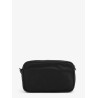 Nylon clutch bag with iconic logo embroidery