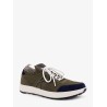 Low-top mesh sneakers with suede profiles