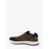 Low-top mesh sneakers with suede profiles