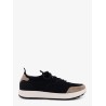 Low-top mesh sneakers with suede profiles