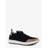 Low-top mesh sneakers with suede profiles