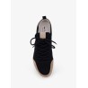 Low-top mesh sneakers with suede profiles
