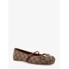 GG fabric ballerinas with iconic horsebit