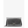 Laminated pochette with chain shoulder strap