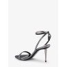 Laminated leather heeled sandals