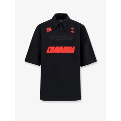 Technical fabric polo shirt with mesh inserts Adidas for Willy Chavarria