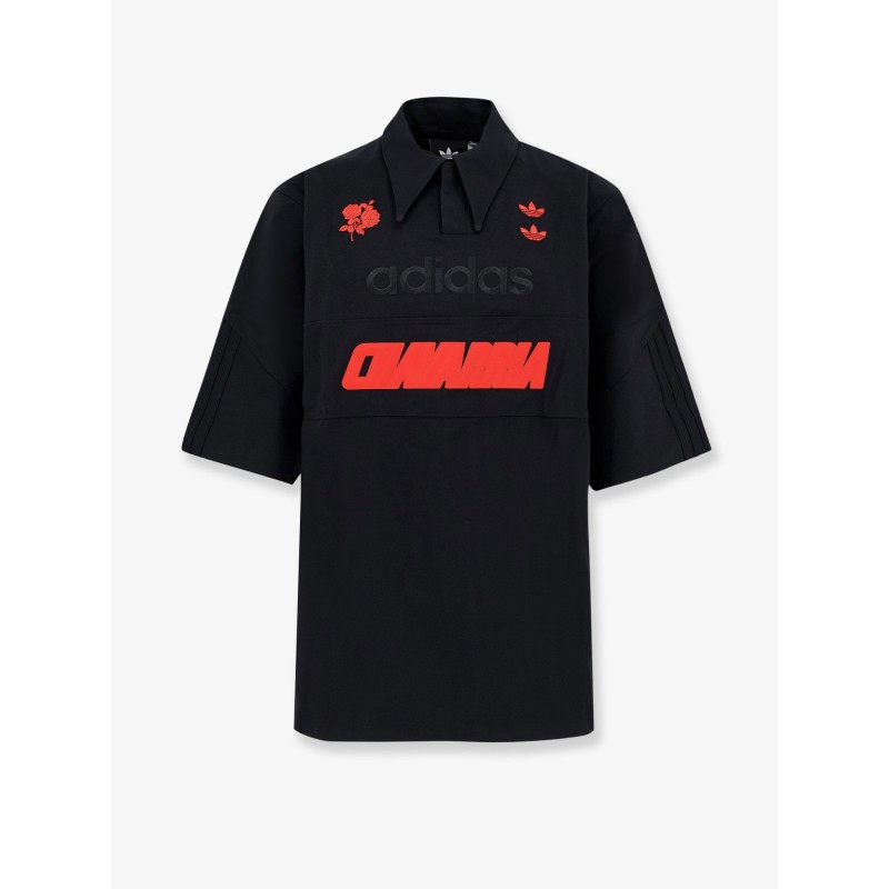 Technical fabric polo shirt with mesh inserts Adidas for Willy Chavarria
