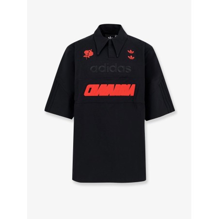 Technical fabric polo shirt with mesh inserts Adidas for Willy Chavarria