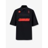 Technical fabric polo shirt with mesh inserts Adidas for Willy Chavarria