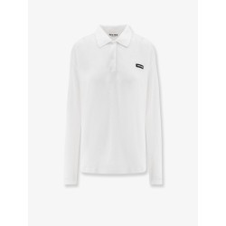 Cotton jersey polo shirt with logo patch