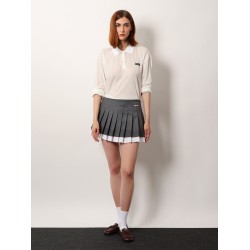 Cotton jersey polo shirt with logo patch