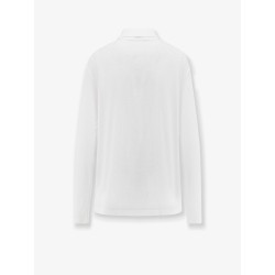 Cotton jersey polo shirt with logo patch
