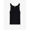 Viscose top with metal logo