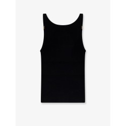 Viscose top with metal logo