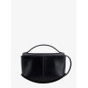 Leather handbag with engraved logo
