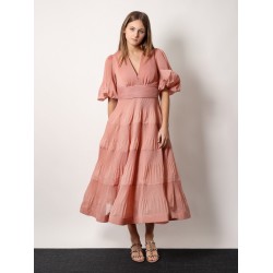 Pleated long dress