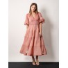 Pleated long dress