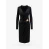 Satin dress with safety pin