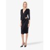 Satin dress with safety pin