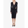 Satin dress with safety pin