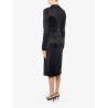 Satin dress with safety pin