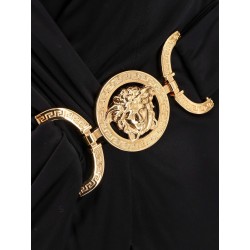 Satin dress with safety pin