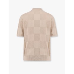 Checker cotton polo shirt