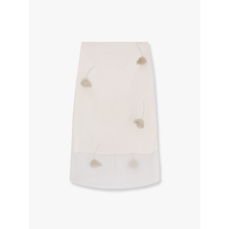 Silk skirt with jewel details