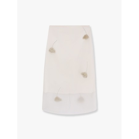 Silk skirt with jewel details